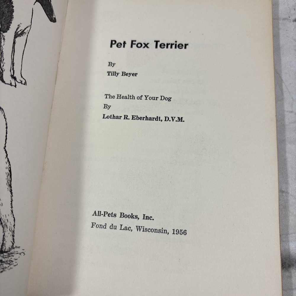 Pet Fox Terrier vintage dog breed book Tilly Beyer 1954 - Picture 2 of 5